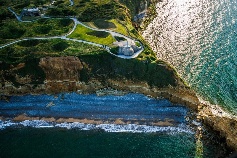 Pointe du Hoc site, D-day landing beaches, credit Valentin Pacaut - The Explorers