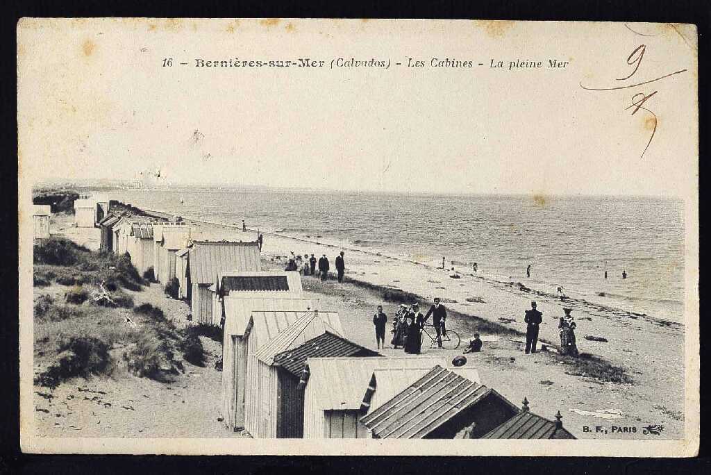 cabines de plage bernieres sur mer archives departementales calvados