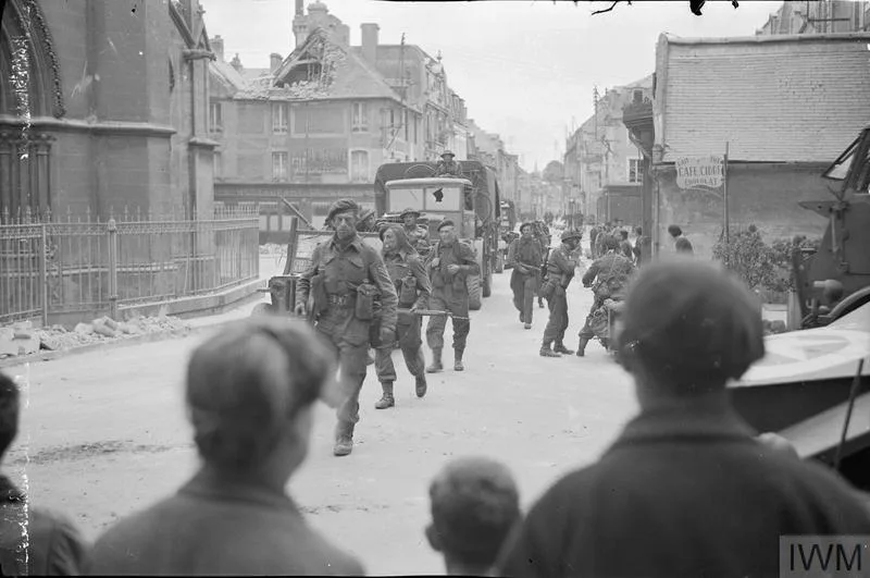 Soldiers of the 48th Royal Marines Commando Langrune-sur-Mer 1944 in Douvres-la-Délivrande
