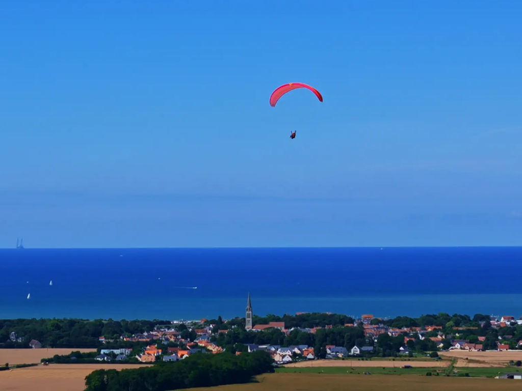 baptême de parapente en tandem à Bernières sur mer 