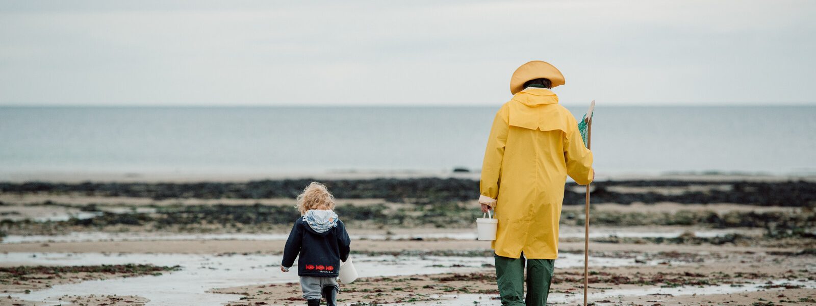 Pêche à Luc-sur-Mer pendant les grandes marées